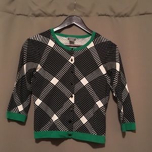 Patterned Button-up Cardigan